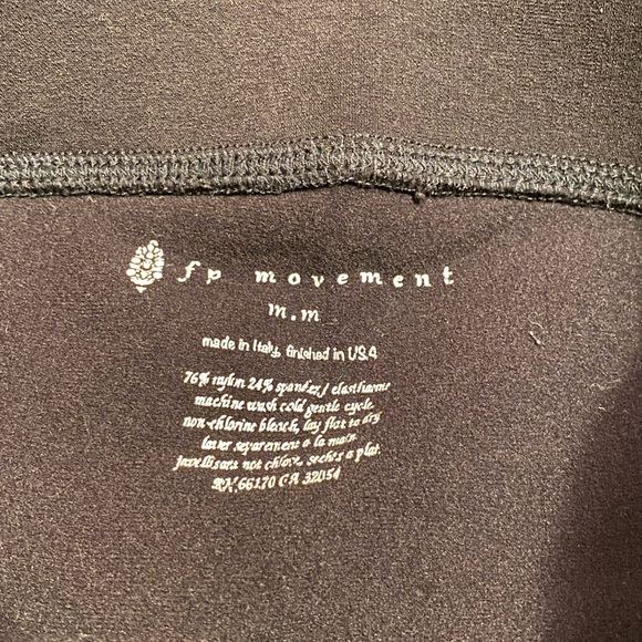 Free People FP Movement Seamless High Rise Self Hem Mesh Sculpt Legging Black M - Picture 4 of 10